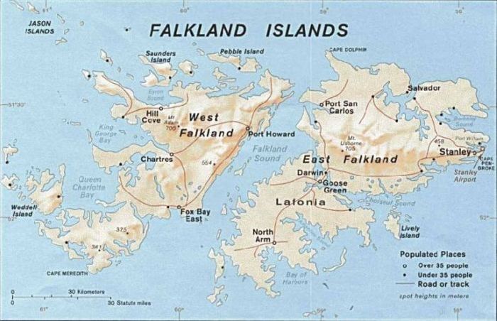 Falkland Islands map