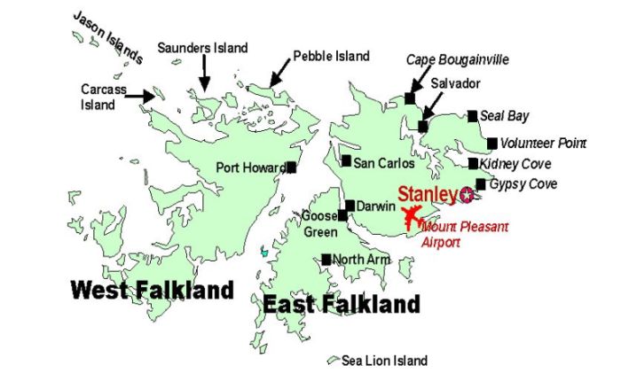 Falkland Islands map