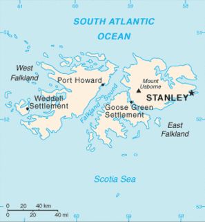 Falkland Islands map