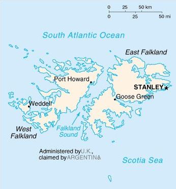 Falkland Islands map