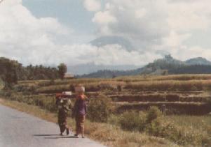 View of Gunung Agung on 10th February 1979