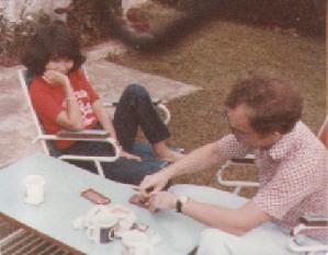 Ian R and Christine at our Puncak cottage on 26th August 1979