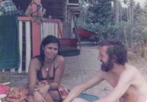 Lali and me at Carita Beach, Christmas 1977