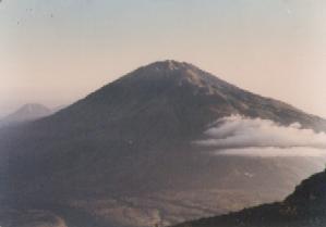 View from Mount Merapi of Gunung Babu on 21st May 1978