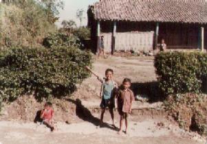 Village below Mount Merapi on 21st May 1978