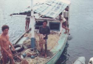 Fishermen; on the Obelix trip on 5th March 1978