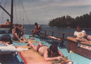 On the deck of the Obelix on 30th July 1978