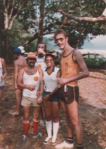 Ron S, me, Lali and Martin K at Samudra Beach on 19th August 1979