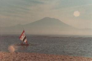 Gunung Agung from Sanur beach on 3rd March 1980