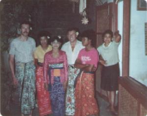 Me, Johanna B, Wayeng, Lew S, Mardi and another servant on 26th October 1982